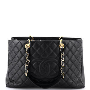 Chanel XL Grand Shopping Tote Quilted Caviar